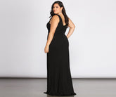 Plus Kaitlyn Formal High Slit Dresses